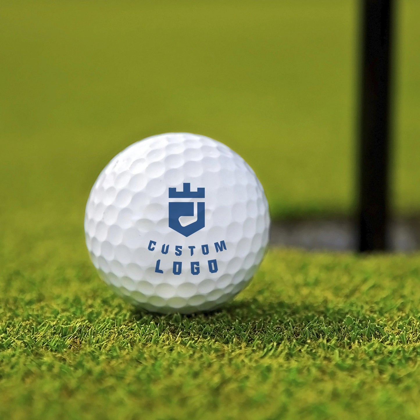 Professional Logo Imprint on Golf Ball Using Custom Stamp - Clear and Crisp Results